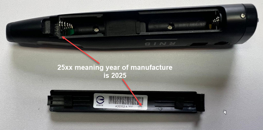 Year of manufacture sticker for warranty