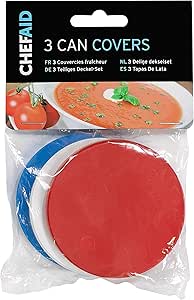 6 reusable plastic covers for cans (eg dog food, soups, etc)