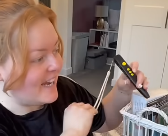 Lucy Edwards uses PENfriend to help with her make-up